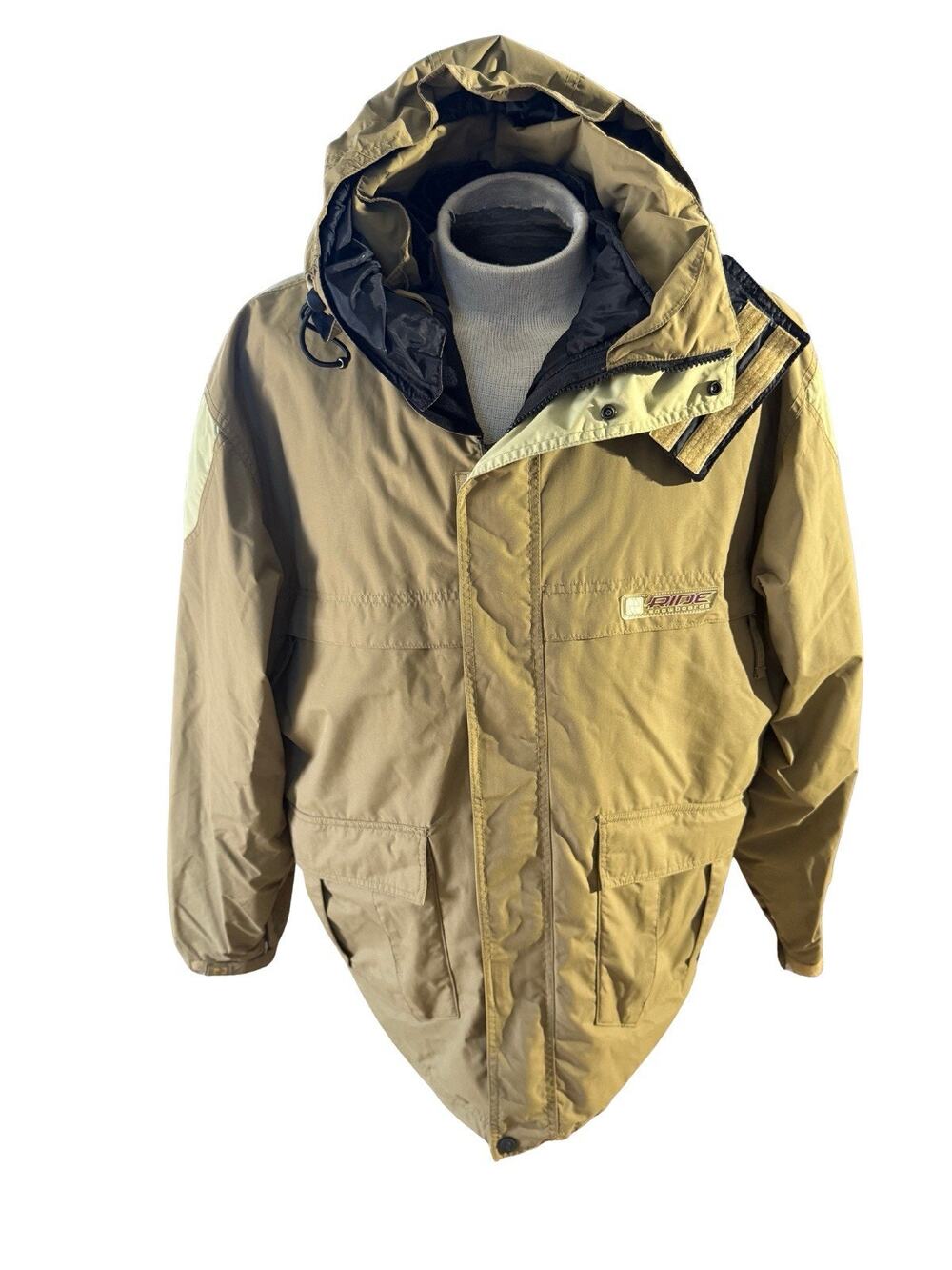 Ride Snowboards MTN Dry Jacket Men’s XL Brown Waterproof Hooded Ski Coat